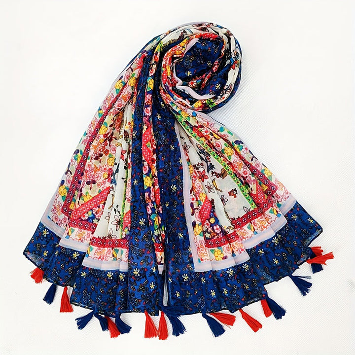 Écharpe À Imprimé Floral Vintage