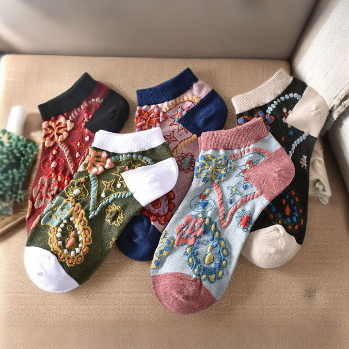 Chaussettes À Fleurs Vintage