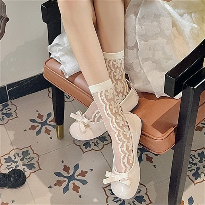 Chaussettes À Fleurs Respirantes
