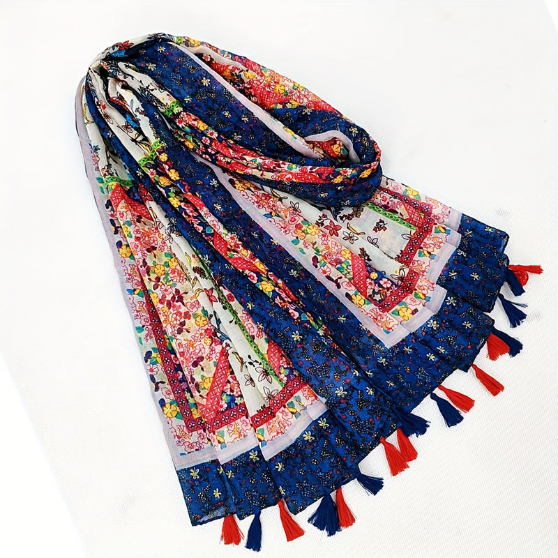 Écharpe À Imprimé Floral Vintage