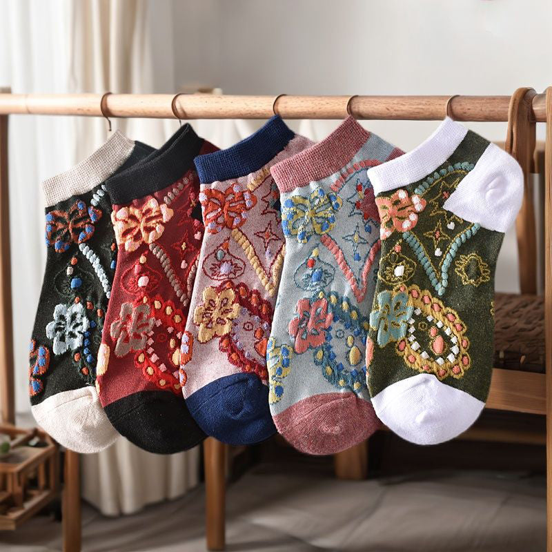 Chaussettes À Fleurs Vintage