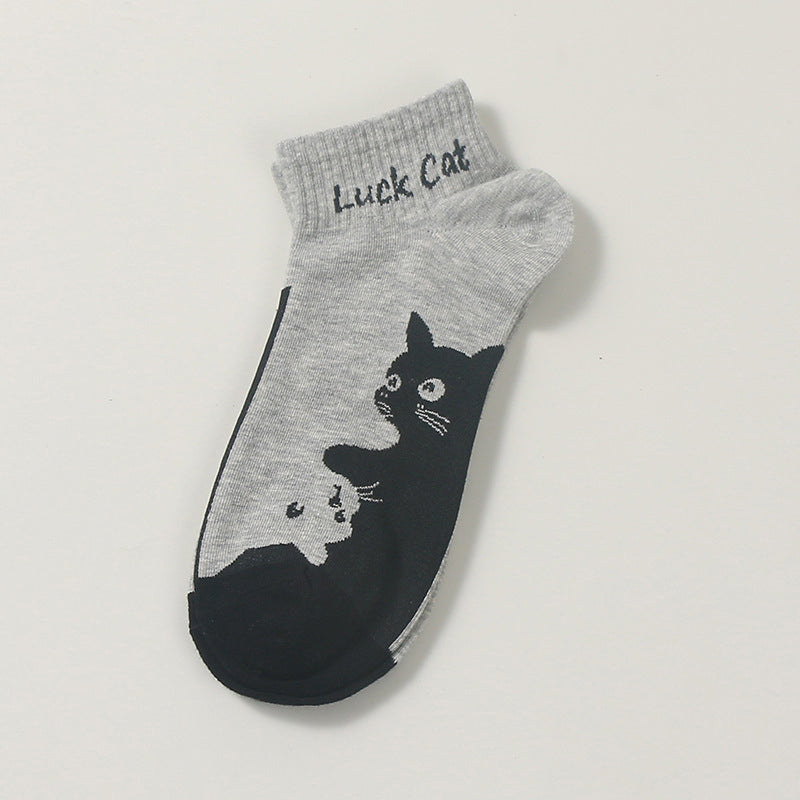 Chaussettes Décontractées À Motif De Chat