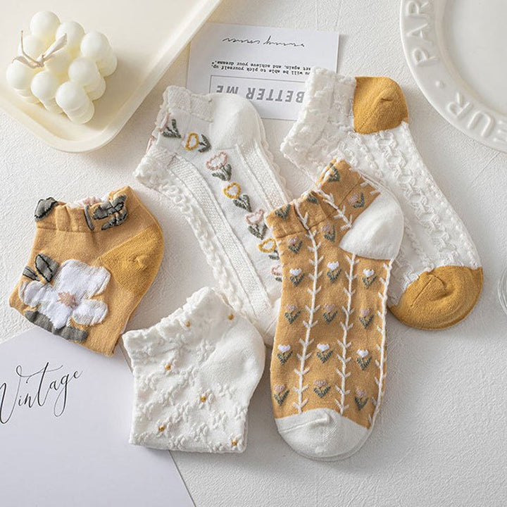 Chaussettes Fleuries Décontractées