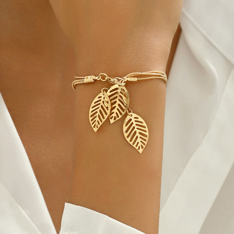 Bracelet Vintage À Feuilles