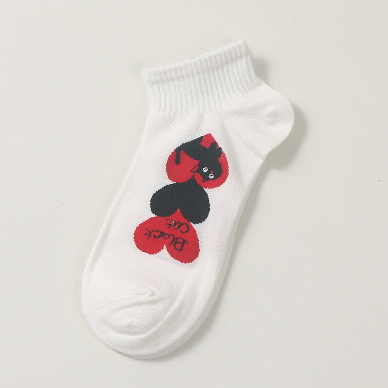Chaussettes Décontractées À Motif De Chat
