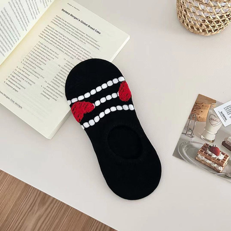 Chaussettes Décontractées À Motif Cœur