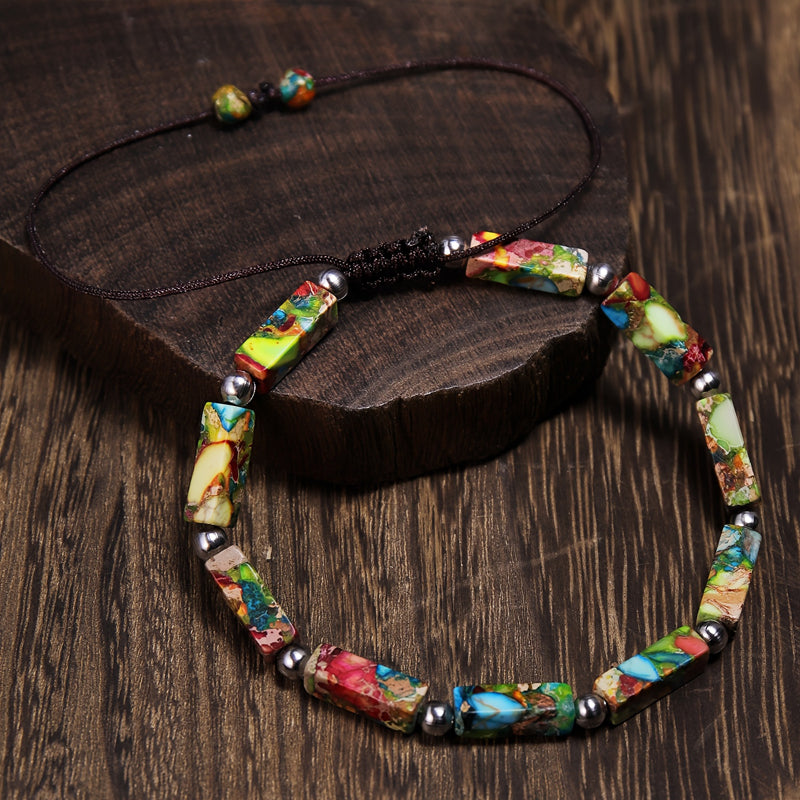 Bracelet Ethnique Tissé À La Main