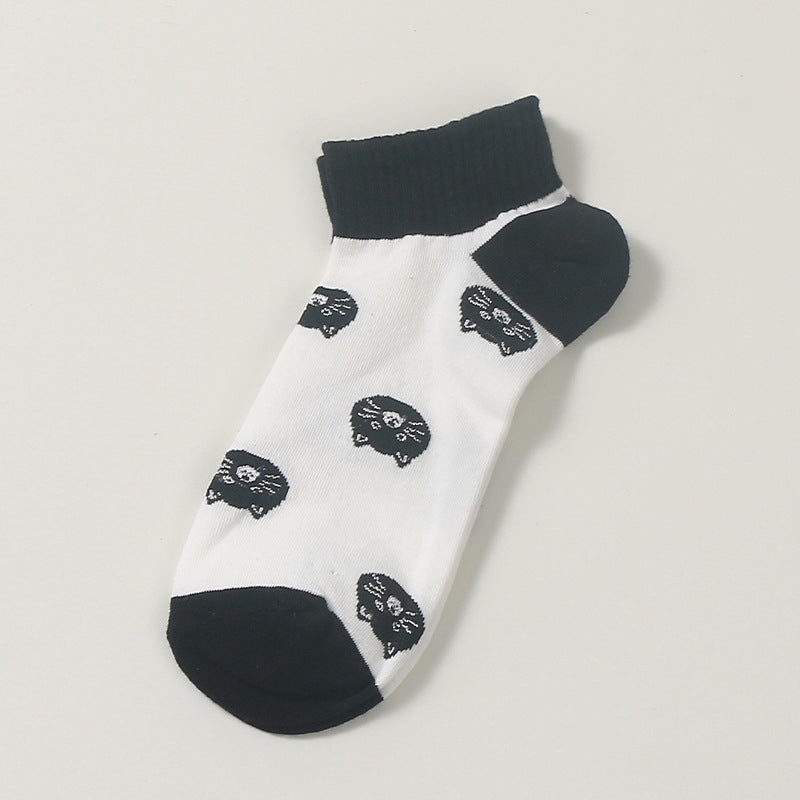Chaussettes Décontractées À Motif De Chat