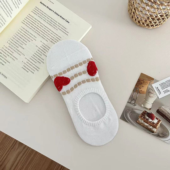 Chaussettes Décontractées À Motif Cœur