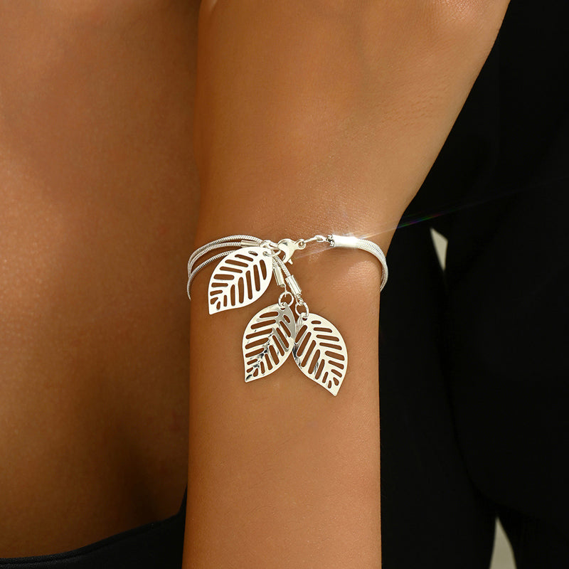 Bracelet Vintage À Feuilles