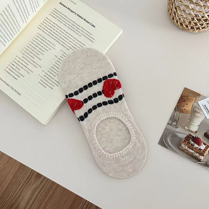 Chaussettes Décontractées À Motif Cœur