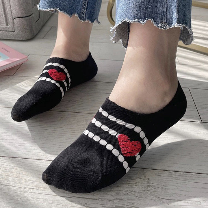 Chaussettes Décontractées À Motif Cœur