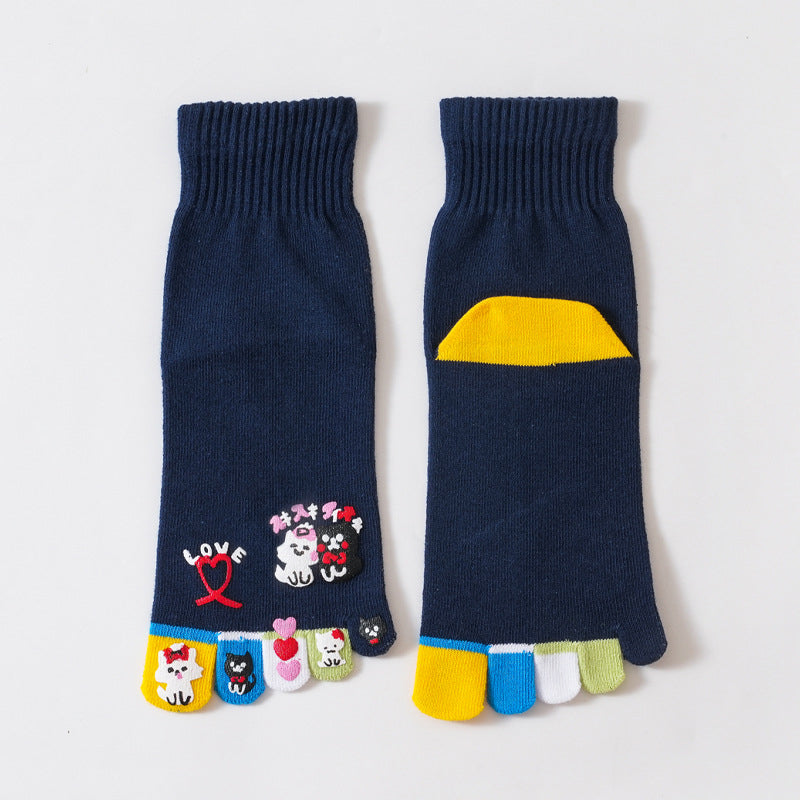 Chaussettes À Cinq Doigts De Dessin Animé