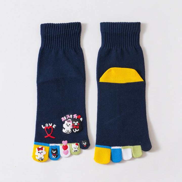 Chaussettes À Cinq Doigts De Dessin Animé