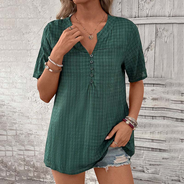Blouse À Carreaux Vintage