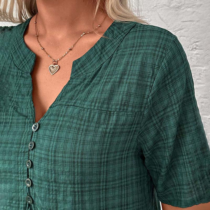 Blouse À Carreaux Vintage