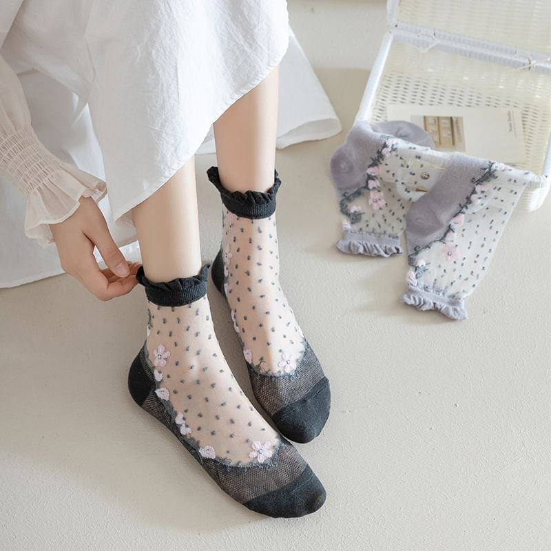 Chaussettes Fleuries Respirantes