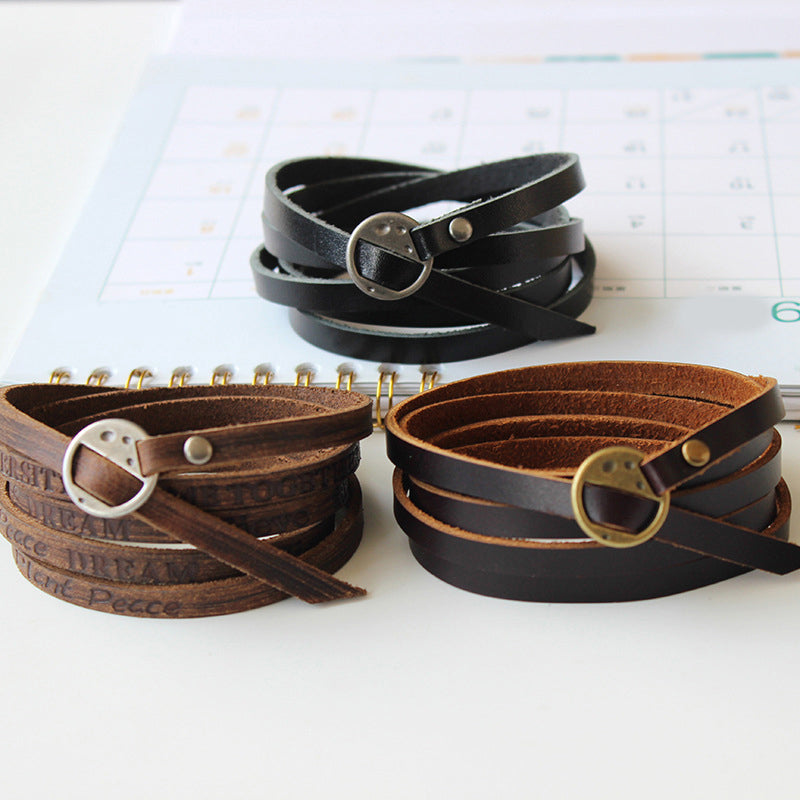 Bracelet En Cuir Vintage