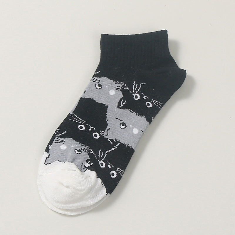 Chaussettes Décontractées À Motif De Chat
