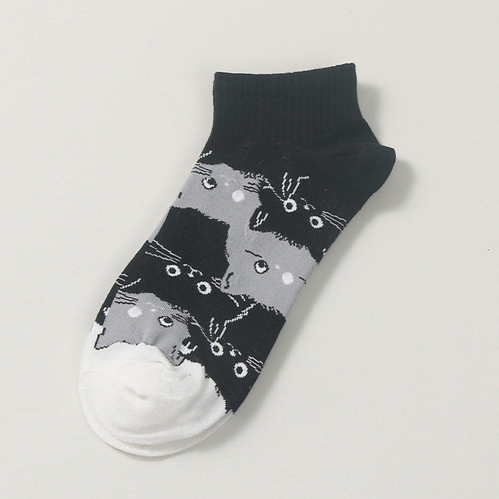 Chaussettes Décontractées À Motif De Chat