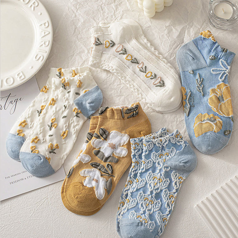 Chaussettes Fleuries Décontractées