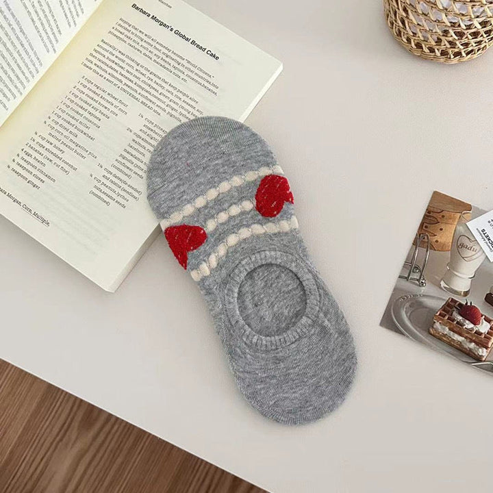 Chaussettes Décontractées À Motif Cœur