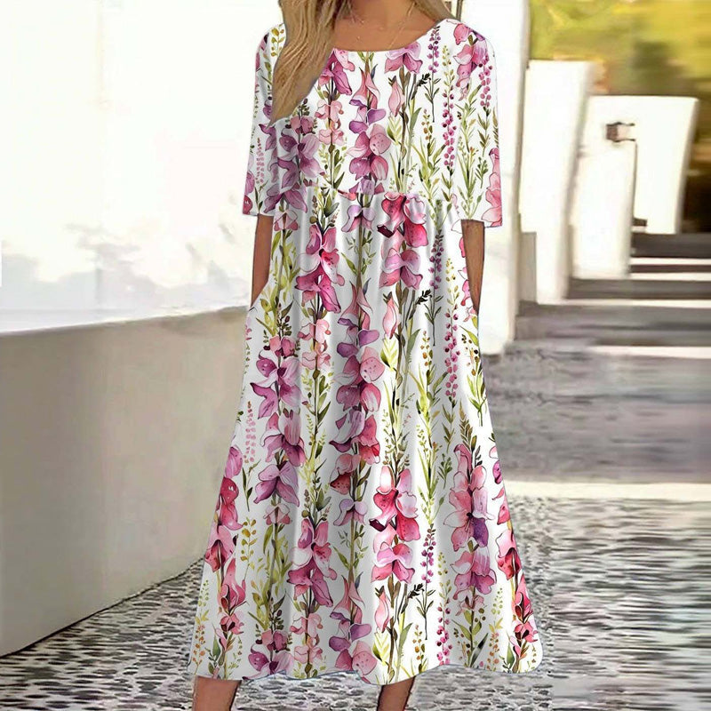 Robe Décontractée À Imprimé Floral