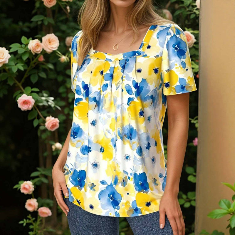 Blouse À Imprimé Floral Vintage