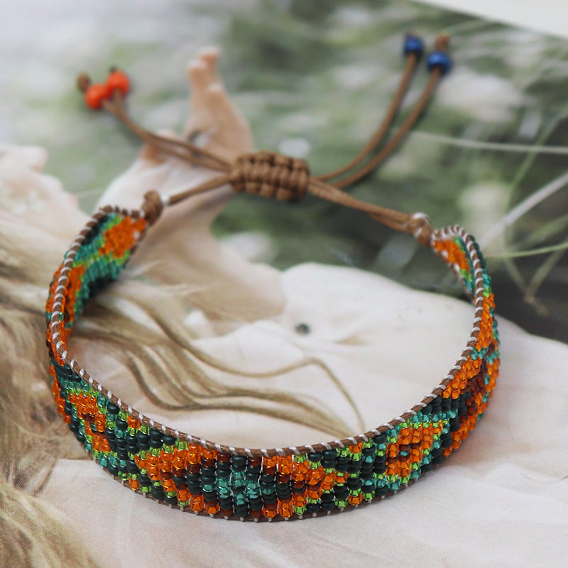 Bracelet Bohème Tissé À La Main