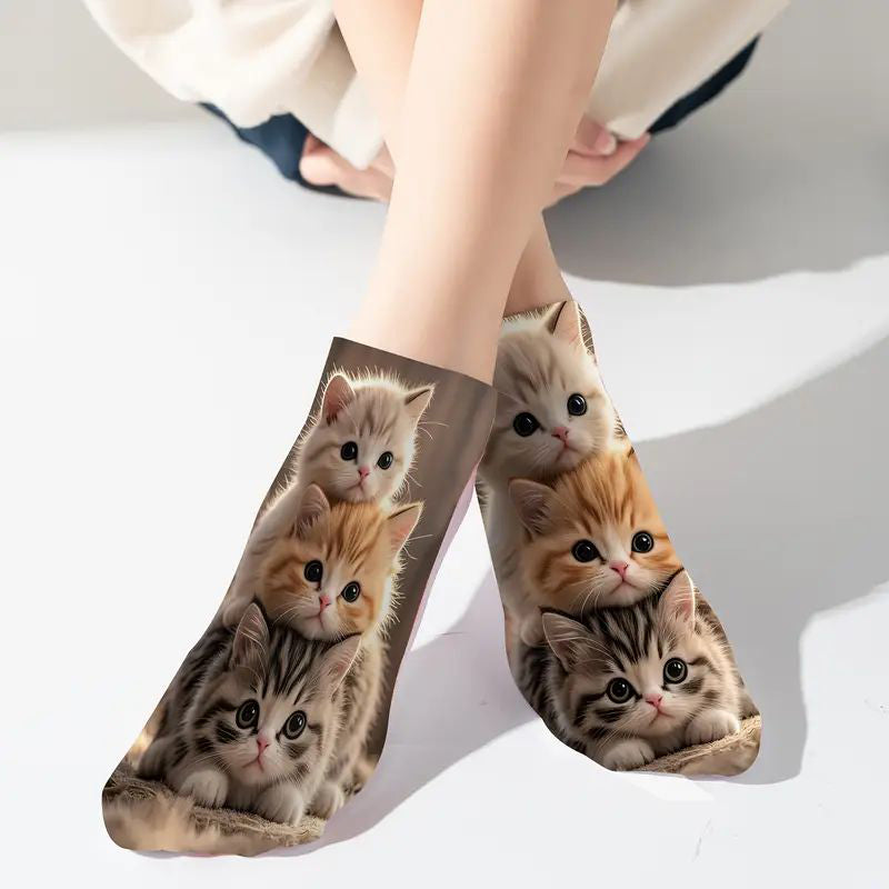Chaussettes Décontractées À Imprimé Animal