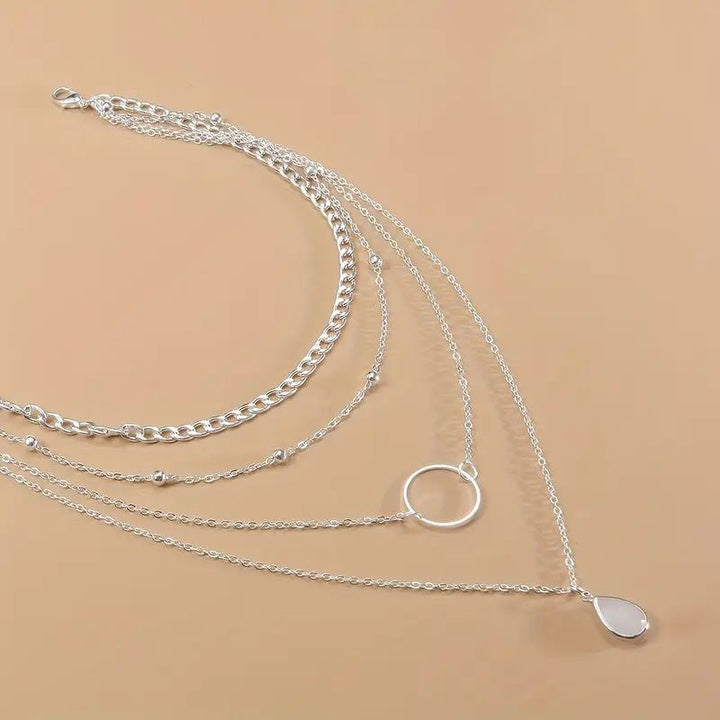 Collier Pendentif Goutte D'Eau Vintage
