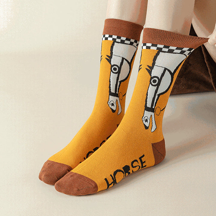 Chaussettes Décontractées À Imprimé Animal