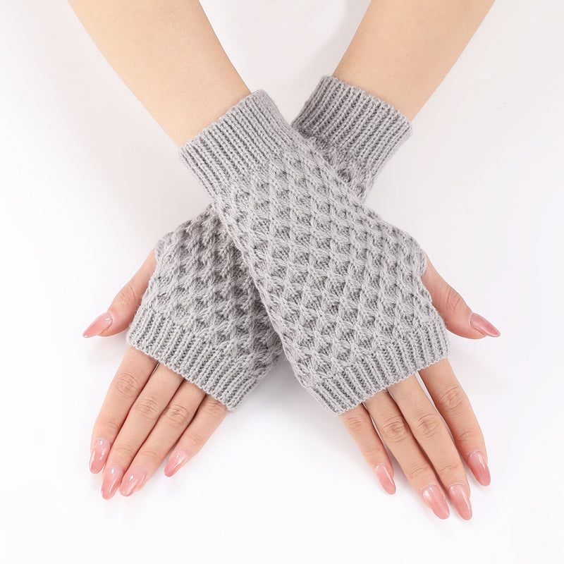 Gants Tricotés De Couleur Unie