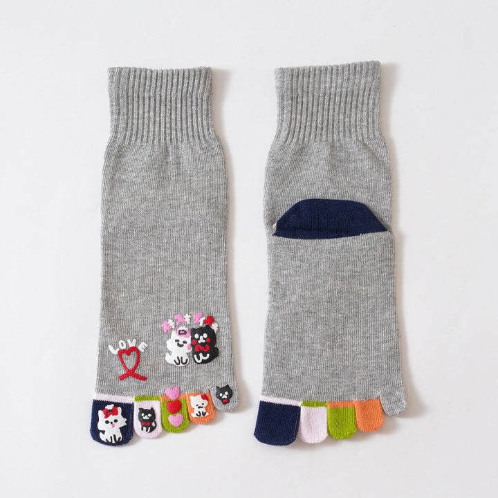 Chaussettes À Cinq Doigts De Dessin Animé