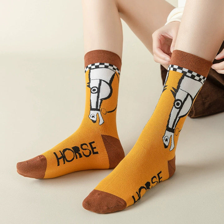 Chaussettes Décontractées À Imprimé Animal