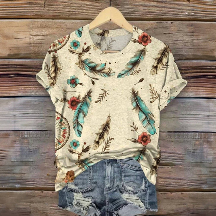T-Shirt À Imprimé Floral Vintage