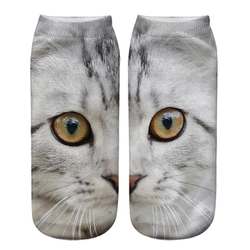Chaussettes Créatives À Imprimé Chat