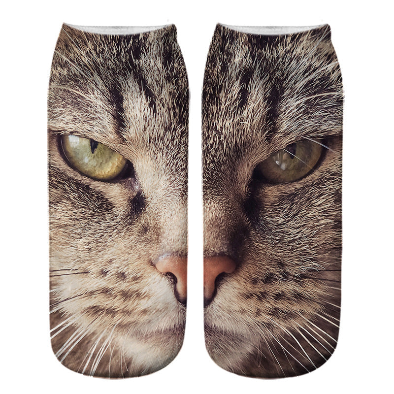 Chaussettes Créatives À Imprimé Chat