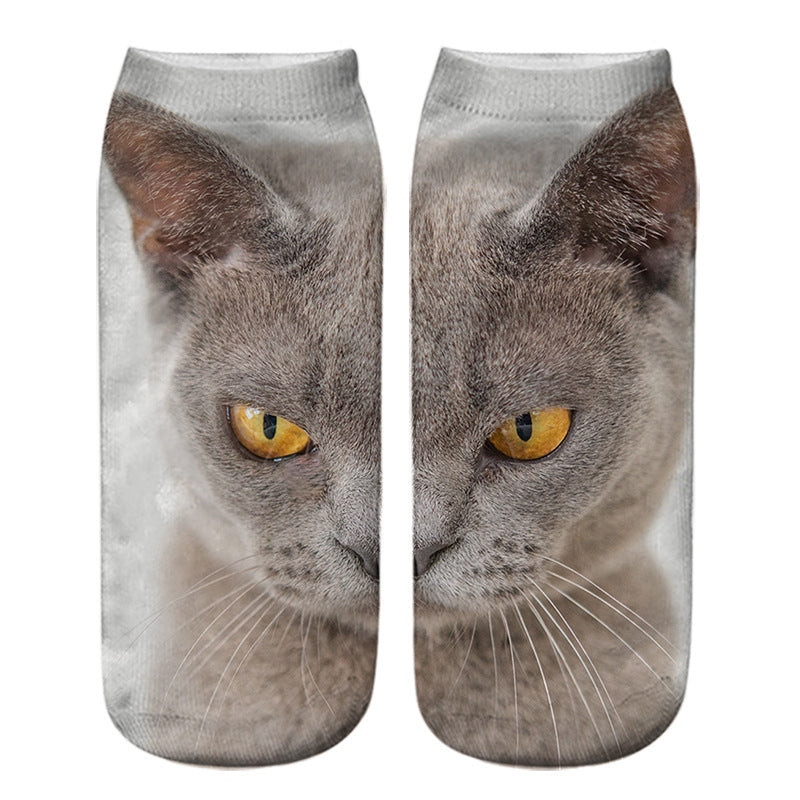 Chaussettes Créatives À Imprimé Chat