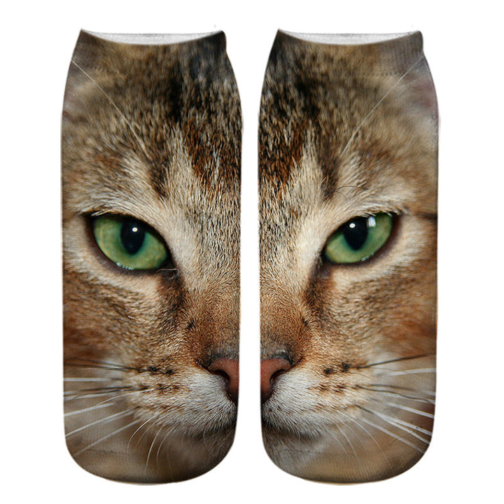 Chaussettes Créatives À Imprimé Chat