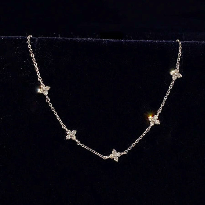 Collier Vintage De Trèfle À Quatre Feuilles