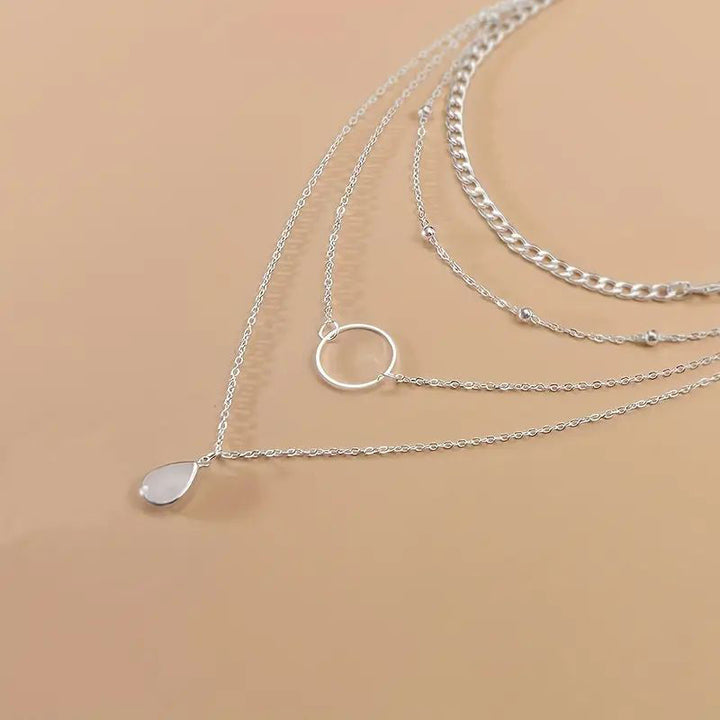 Collier Pendentif Goutte D'Eau Vintage