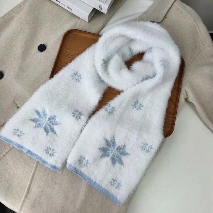 Écharpe Chaude À Motif Flocon De Neige