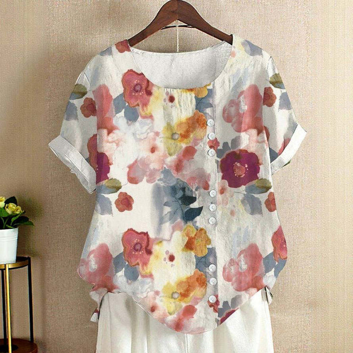 Blouse À Imprimé Floral Vintage