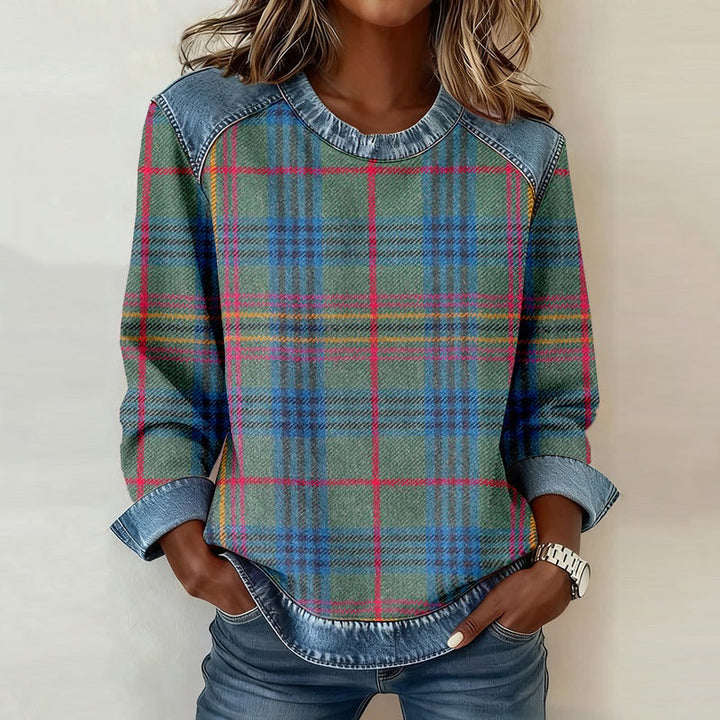 Blouse À Carreaux Vintage