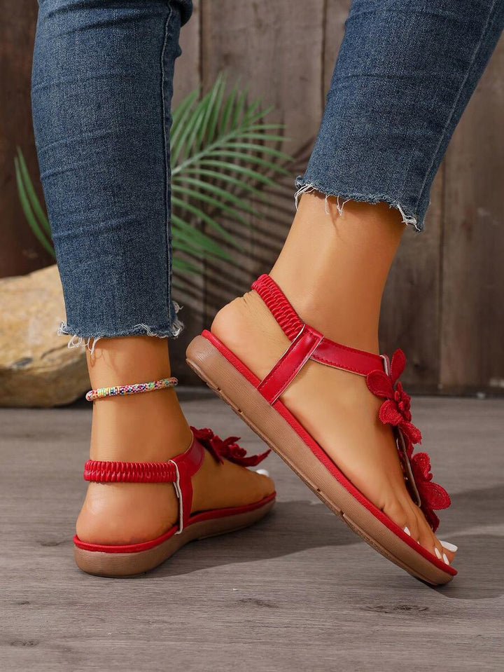 Florea | Orthopedic Sandals with Applied Flowers