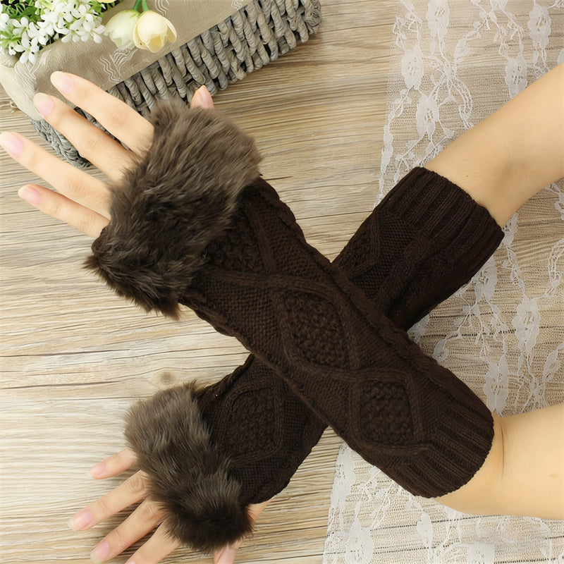 Gants Chauds De Couleur Unie