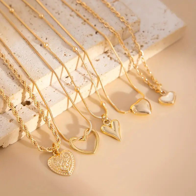 Ensemble De Collier Pendentif Coeur