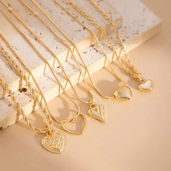 Ensemble De Collier Pendentif Coeur