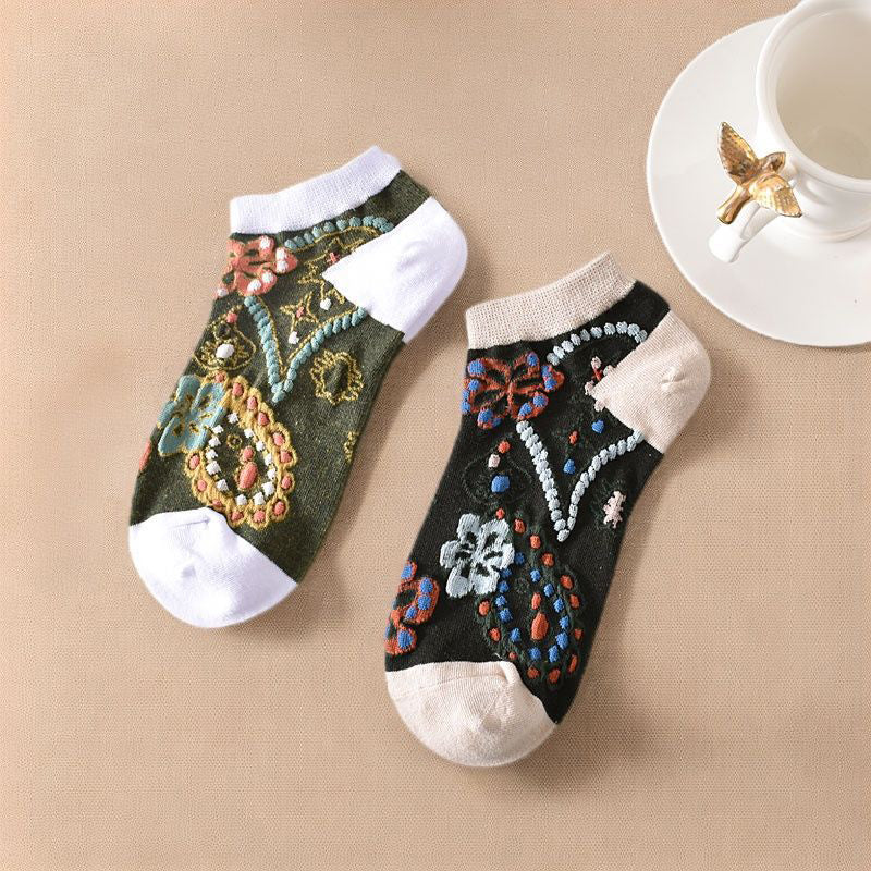 Chaussettes À Fleurs Vintage